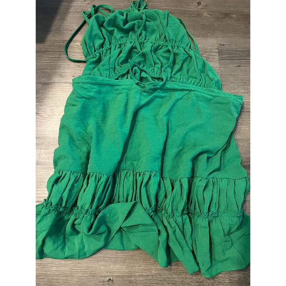 NWT- CUPSHE Green Square Neck Sleeveless Mini Dress - Picture 3 of 4
